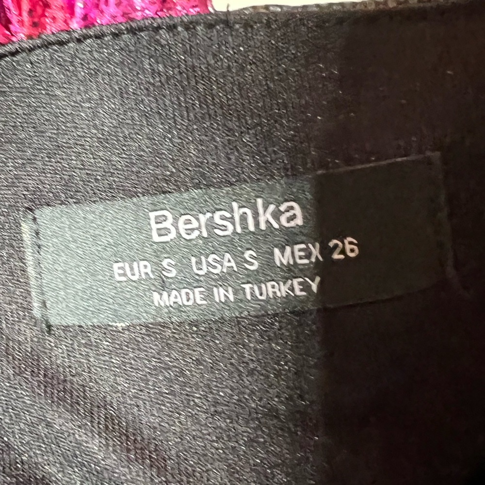 Bershka Metallic Black Festive Floral Print Zip Up Romper S - Picture 7 of 8